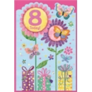 AGE 8 CARDS,Female 6's Flowers & Presents