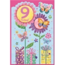 AGE 9 CARDS,Female 6's Flowers & Presents