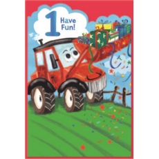 AGE 1 CARDS,Male 6's Digger with Presents