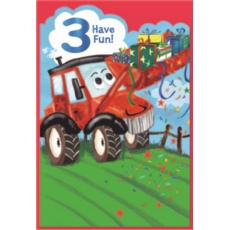 AGE 3 CARDS,Male 6's Digger with Presents