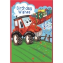 BIRTHDAY CARDS,Male 6's Digger with Presents