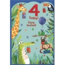 AGE 4 CARDS,Male 6's Animals with Presents