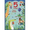 AGE 5 CARDS,Male 6's Animals with Presents