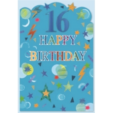 AGE 16 CARDS,Male 6's Geometrical Shapes