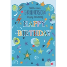 BIRTHDAY CARDS,Grandson 6's Geometrical Shapes