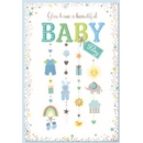 BABY BOY CONGRATS.CARDS,6's Blue Presents