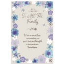 SYMPATHY CARDS,To All the Family 6's Blue Flowers