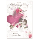 WEDDING DAY CARDS,6's Floral Hearts
