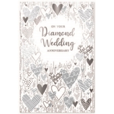 ANNIVERSARY CARDS,Your Diamond 6's Silver Hearts
