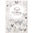 ANNIVERSARY CARDS,Your Pearl 6's Ivory Hearts