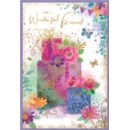 WONDERFUL FRIEND CARDS,Female 6's Floral Presents