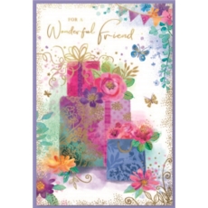 WONDERFUL FRIEND CARDS,Female 6's Floral Presents
