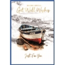 GET WELL CARDS,Male 6's Rowing Fishing Boat