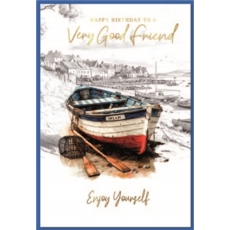 VERY GOOD FRIEND CARDS,Male 6's Rowing Fishing Boat