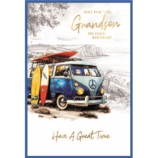 BIRTHDAY CARDS,Grandson 6's VW Campervan