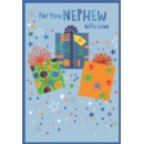 BIRTHDAY CARDS,Nephew 6's Zingy Colourful Presents