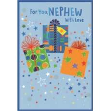 BIRTHDAY CARDS,Nephew 6's Zingy Colourful Presents