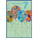 AGE 7 CARDS,Male 6's Zingy Balloons