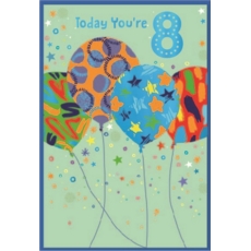AGE 8 CARDS,Male 6's Zingy Balloons