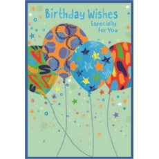 BIRTHDAY CARDS,Male 6's Zingy Balloons