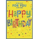 BIRTHDAY CARDS,Male 6's Zingy Text & Stars