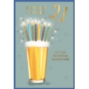AGE 21 CARDS,Male 6's Beer & Candles