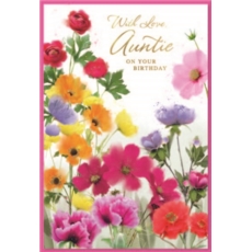 BIRTHDAY CARDS,Auntie 6's Wild Flowers