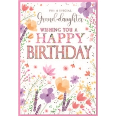 BIRTHDAY CARDS,Granddaughter 6's Wild Flowers