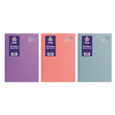 DESK DIARY,A5 Week To View Pastel Colours Asst. 2026