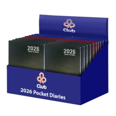 DIARY,Pocket,Week To View, Asst Cols. 2026 CDU
