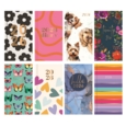 DIARY,Slim,8 Asst Designs, Silver Foil Week to View 2026
