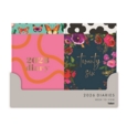 DESK DIARY,A5, 8 Asst Designs, Silver Foil Week to View 2026