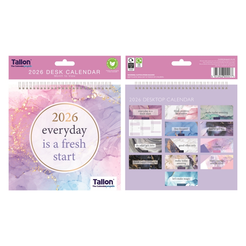 CALENDAR,Desktop,Quotes/ Terrazzo 2026