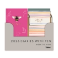 DIARY,Slim Floral/Stripe with Pen, 2 Asst.WTV. 2026 CDU