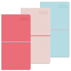 DIARY, Slim Week To View Pastel Moleskin 2026 3 Asst.