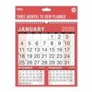 CALENDAR,3 Months to View 2026 Planner,Twin Wire,H/pk