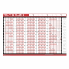 YEAR WALL PLANNER 2026 Inc. Pen & Sticky Notes,H/pk