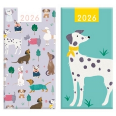 DIARY, Slim, Week To View Dogs 2 Asst.2026 CDU