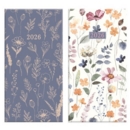 DIARY, Slim Week To View Kraft Wild Bloom 2026 Asst.