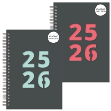 DIARY,Student,Academic,A5 Die Cut Twin Wire,2025/26 Asst