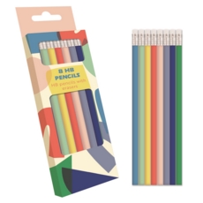 PENCIL,HB Rubber Tipped 8's Big Riso H/pk