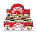 PLUSH CHRISTMAS SQUISHY BEAD BALLS, 3 Asst. CDU