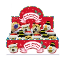 PLUSH CHRISTMAS SQUISHY BEAD BALLS, 3 Asst. CDU