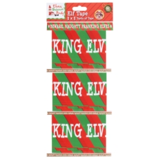 NAUGHTY ELVES,Printed Tape 2.75M x 8cm 3's