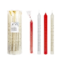 CANDLE,Pillar Advent 25cm Ivory, Red & White Asst.