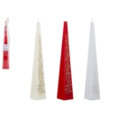CANDLE,Pyramid Advent 32.5cm Ivory, Red & White Asst.