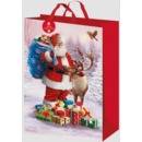 GIFT BAG,Woven Santa & Friends (Jumbo)