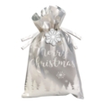 SANTA SACK,Drawstring,Silver Holgraphic (Jumbo) 46 x 70cm