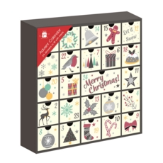 ADVENT CALENDAR BOX,Card with Drawers Contemporary