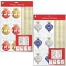WINDOW STICKER,Baubles/ Snowflakes 2 Assorted H/pk